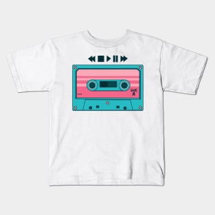 Retro Mixtape (blue version) Kids T-Shirt